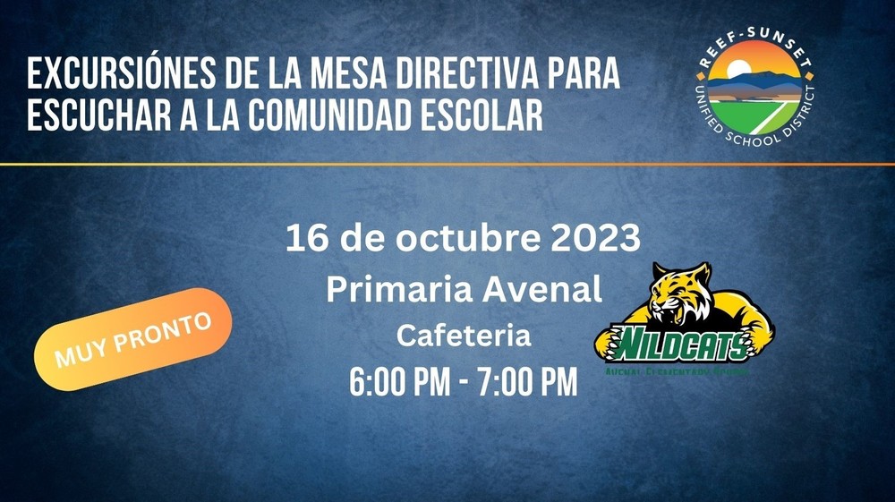 Muy Pronto! Excursiones de la Mesa Directiva