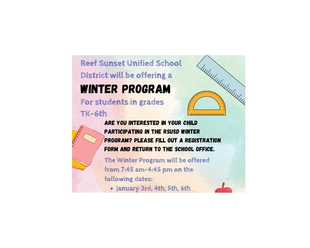 RSUSD Winter Program Flyer - ENGLISH