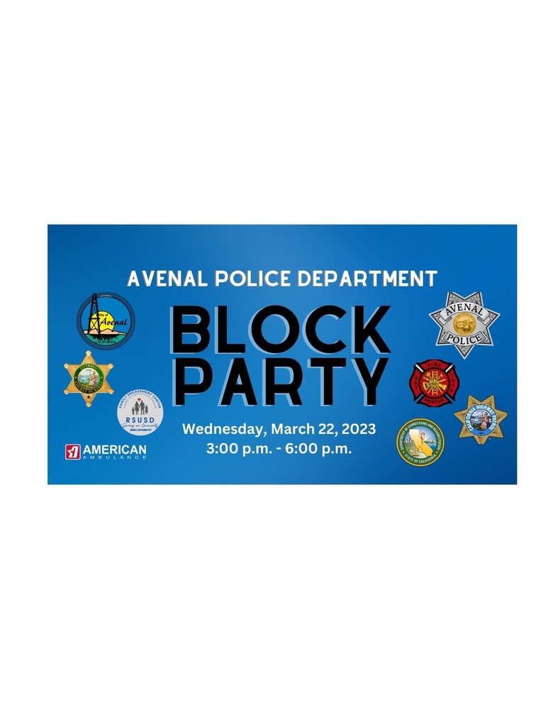 Avenal Police Department Block Party