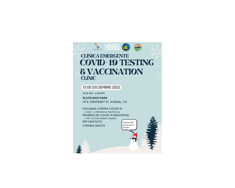 COVID-19 Testing & Vaccination Clinic Announcement