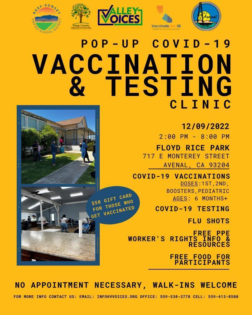 Pop-Up Vaccination & Testing Clinic